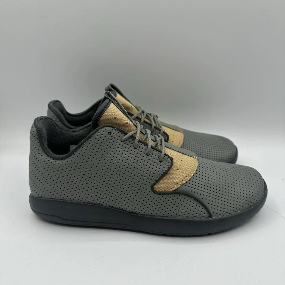 Jordan Eclipse Leather City Pack Berlin Shoes Mens 8 Tumbled Grey/Gold Sneakers‎